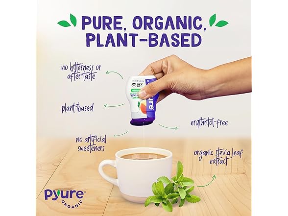 1CT Pyure Organic Liquid Stevia Extract Sweetener