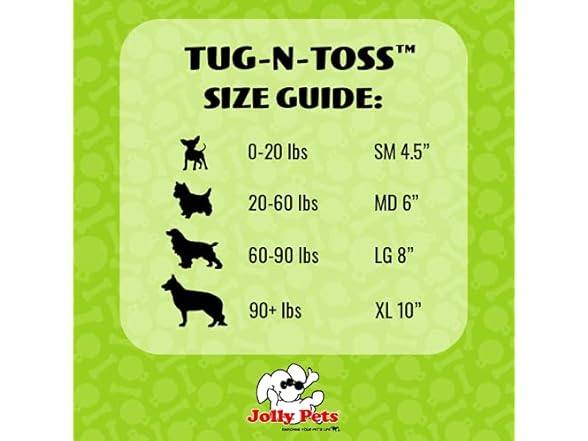 Jolly Pets 8-Inch Tug-n-Toss, Blueberry