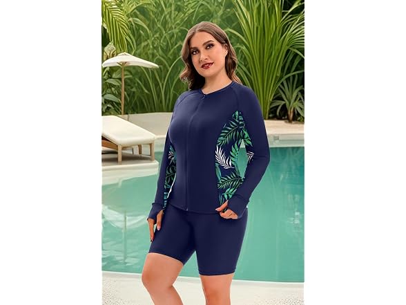 Daci Women (XL) Piece Long Sleeve Rash Swimsuits