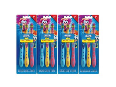$8.99 4 Pack Oral B Kids Toothbrush,extra dealfomo