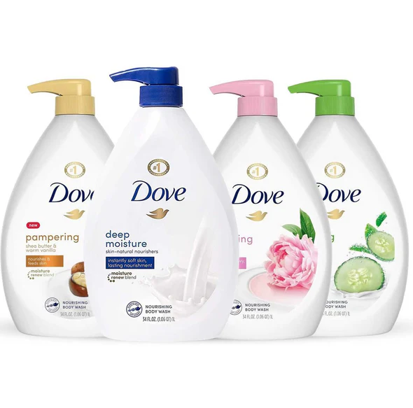 (4 Pack) Dove Shower Gel Body Wash with Pump - Gallery 2