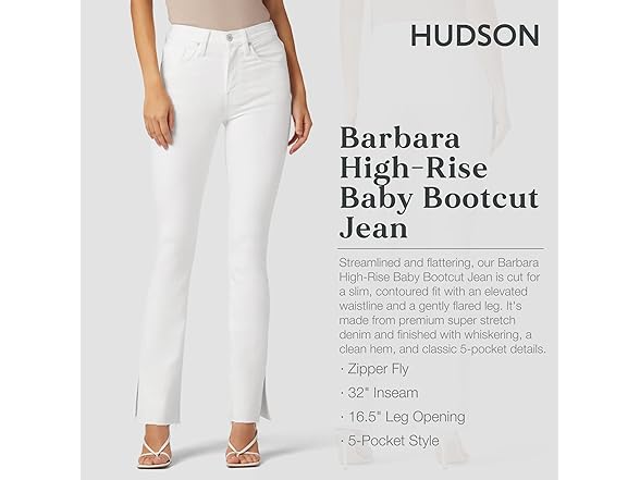 HUDSON Womens Barbara High-Rise Baby Boot Jean (34)
