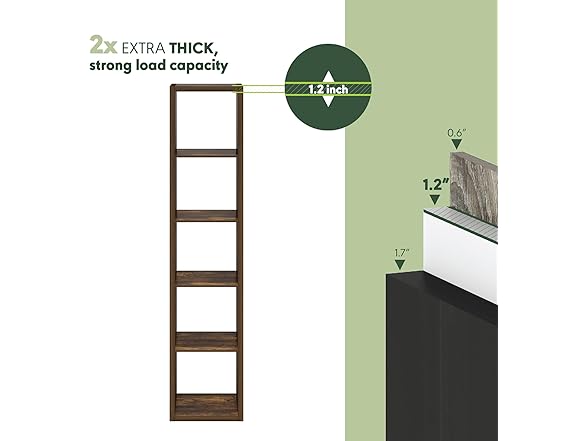 Furinno CUBICLE Book Shelf, 5-Cube Vertical