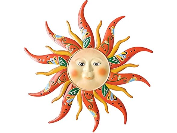 Large Metal Sun Wall Art Decor
