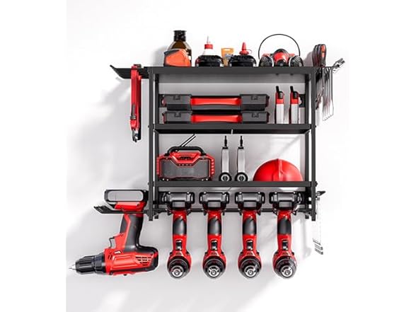 Dixiao 4 Layer Wall Mount Power Tool Organizer