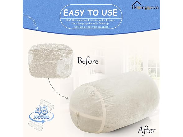 Bean Bag Chair with Memory Foam Fill