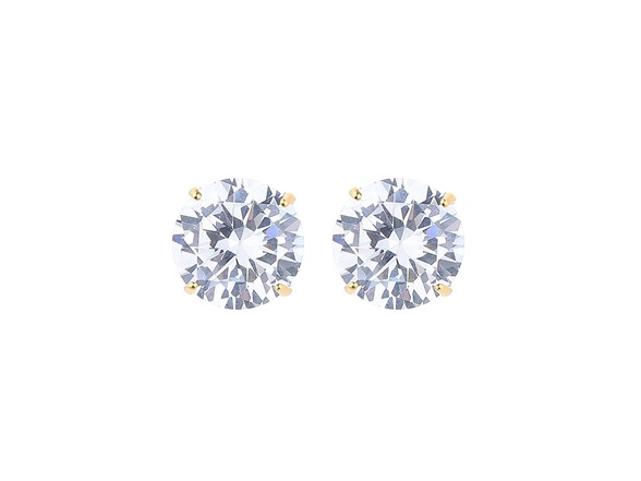 Gold Plated Round Stud Earring