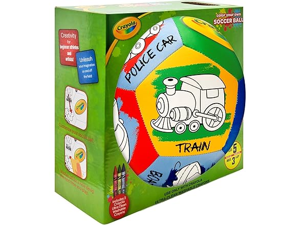 Crayola Official Soccer Ball Transportation Size 5