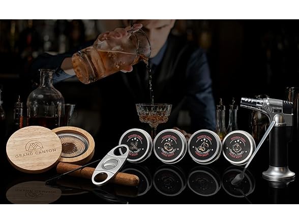 Whiskey Cocktail Kit with Torch-4 Flavor