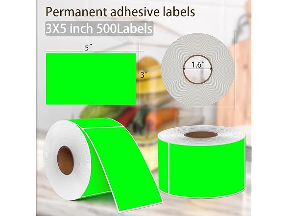 3 X 5 Inch Rectangle Adhesive Color