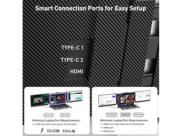 Laptop Screen Extender – 14" Portable Monitor for Laptop