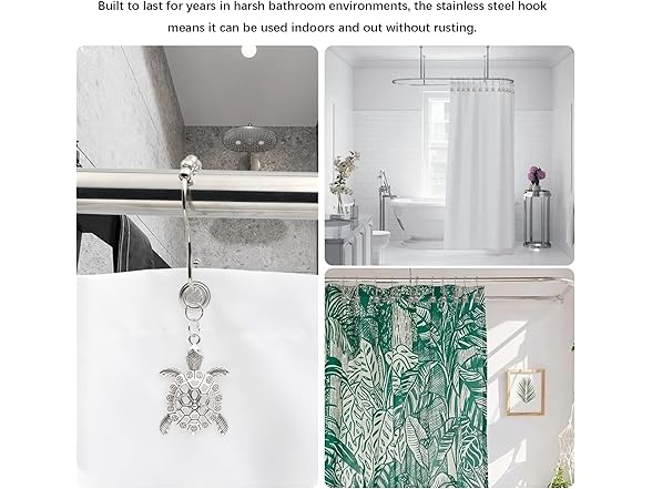 Myisteen Stainless Steel Shower Curtain