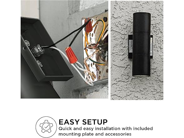 Home Zone 2PK LED Wall Sconce, Black