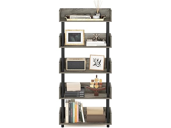 Furinno 5-Tier Display Oak/Black