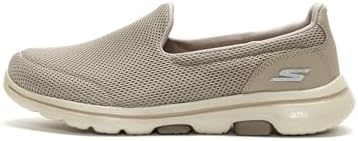 Skechers Women's Go Walk 5 Sneaker, Taupe, 6.5 Wide