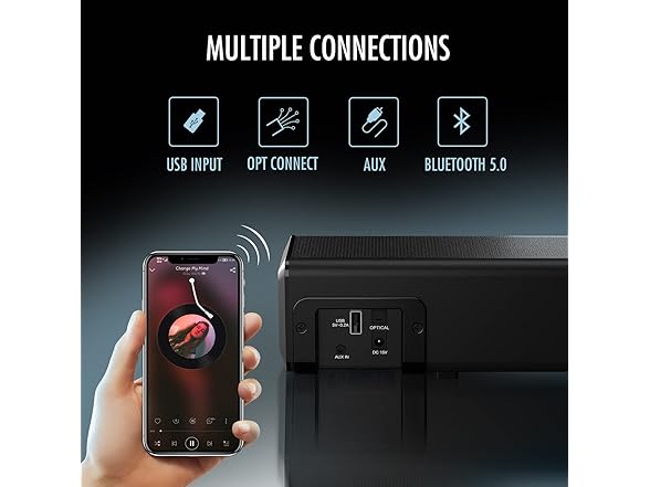 Wohome Small Sound Bars for TV, 50W 16-Inch Ultra Slim Mini  (Open Box)