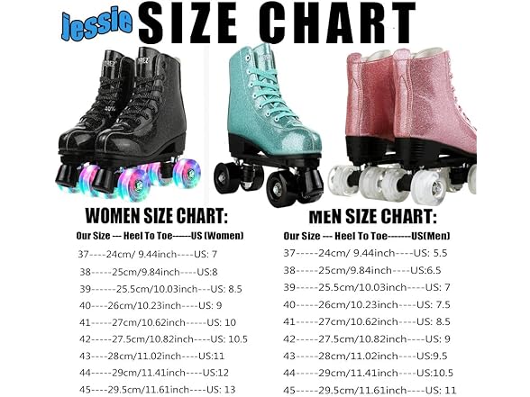 Jessie Roller Skates Premium PU Leather Roller Skates 39