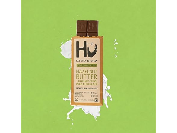 6PK Hu Grass-Fed Milk Chocolate Hazelnut Bar