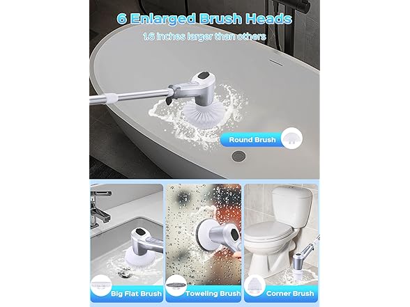 Cordless Electric Cleaning Spin Scrubber