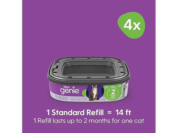 Litter Genie Refill Bags | Standard 4-Pack