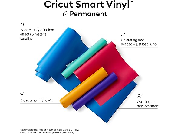 Cricut (3-pk) 13in x 3ft Smart Permanent Vinyl