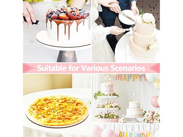 WAWINY 50PCS Cake Board Circle 10 Inch