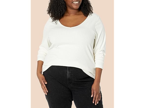 Amazon Essentials Women 2-Pack LS V-Neck