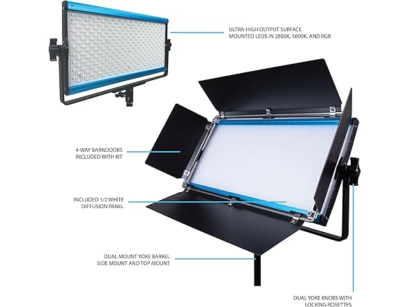 Dracast X Series LED1000 RGB Light Kit