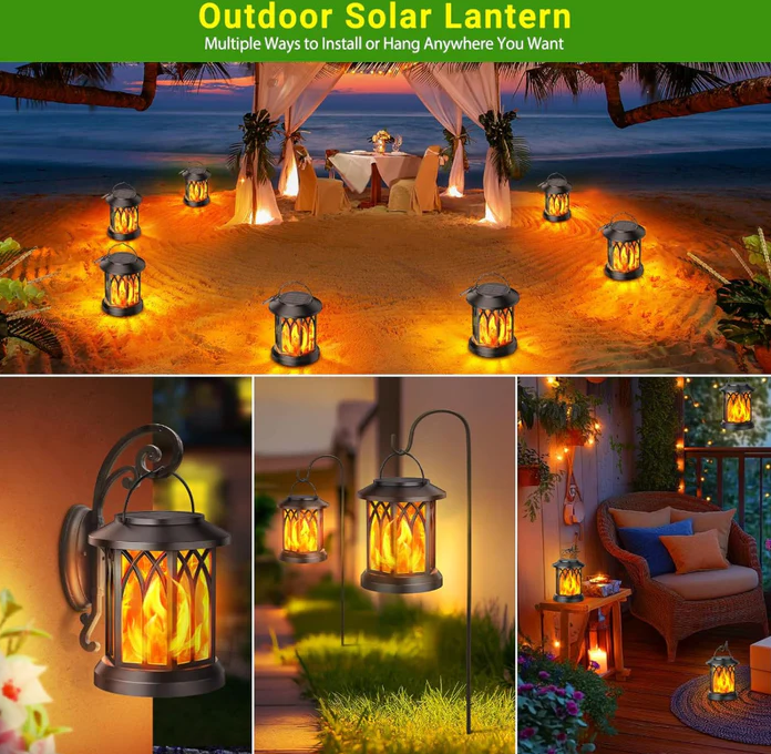 4 Pack Solar Lantern Outdoor Lights - Gallery 10