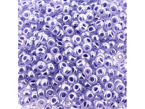 Lilac Ceylon Miyuki Japanese round rocailles glass beads