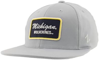 ZHATS Standard NCAA Officially Licensed Fitted Hat M15Z Brick Light Gray, Grey, Medium