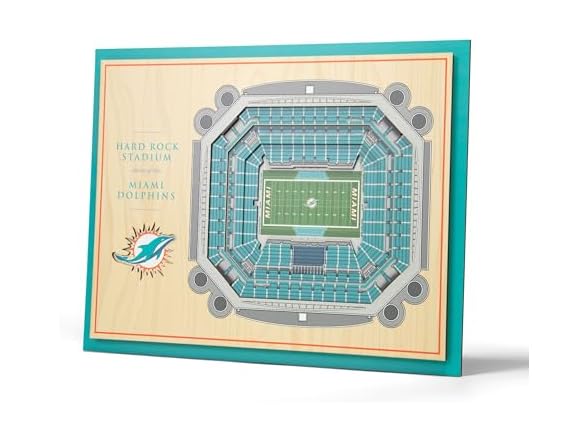 MIAMI DOLPHINS 5Layer StadiumViews 3D Wall Art