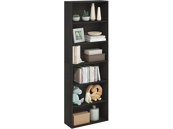 Furinno Jaya 6-Tier Bookcas