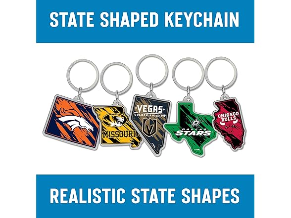 Pittsburgh Steelers State Shape Keychain