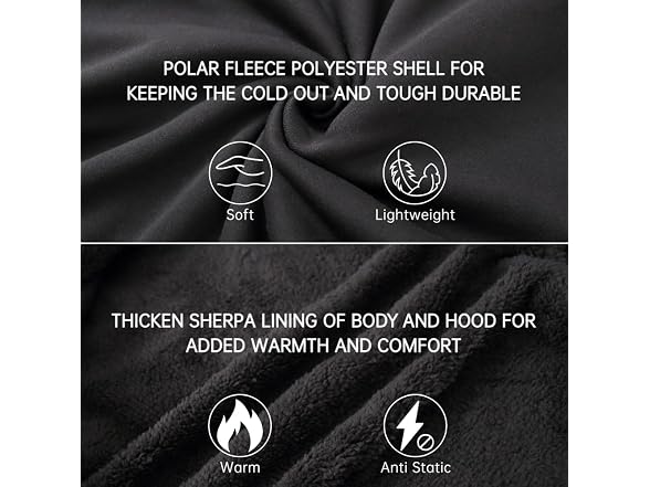 LeeHanTon Men (L) Heavyweight Sherpa Zip Pullover