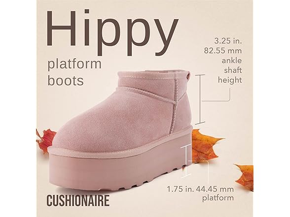 CUSHIONAIRE Hippy Womens Platform Boots