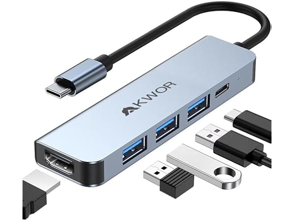 AKWOR USB C to HDMI Multiport Adapter