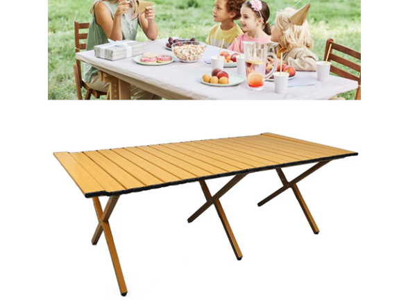 SONICGRACE 47.2 x 23.6 x 17.3 Roll Top Outdoor Table