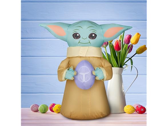 National Tree Company 18 inch Easter Inflatables Baby Yoda