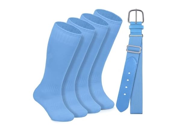 thumbnail image 2 of Ratokaler Baseball Socks & Belt Combo - Youth & Adult Softball Accessory Set 2 of 13
