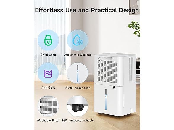 Cagstul 2500 Sq.Ft Dehumidifier for Basement