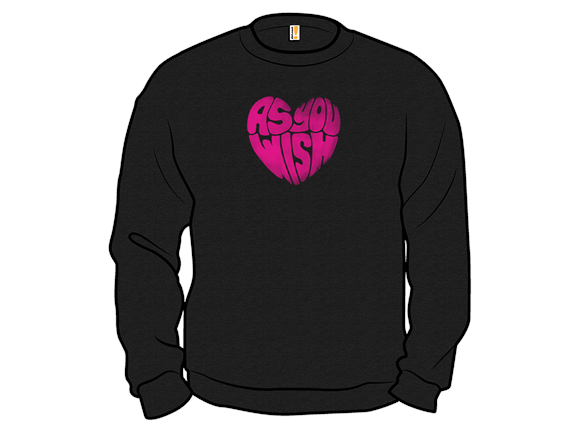As You Wish Typography Heart