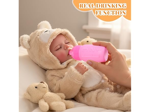 17 Inch Drink and Wet Reborn Baby Doll