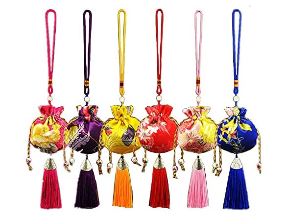 Chinese Sachet Silk Brocade Coin Bags