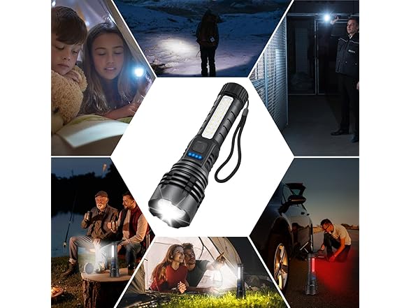 ZioeYiue Rechargeable Flashlights 4-Pack