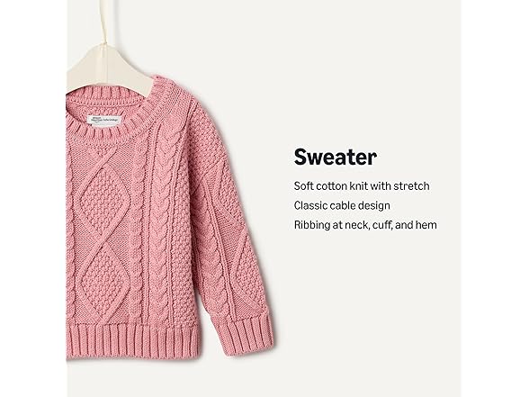 Baby Cable Sweater | Your Color Choice