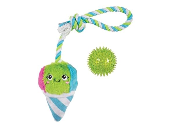 Fringe Fringe Studio Plush Dog Toy with Rope