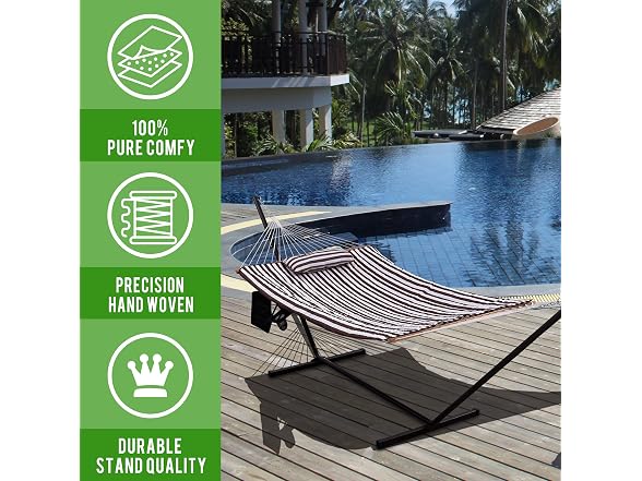 Lazy Daze Double Hammock w/ 12ft Steel Stand