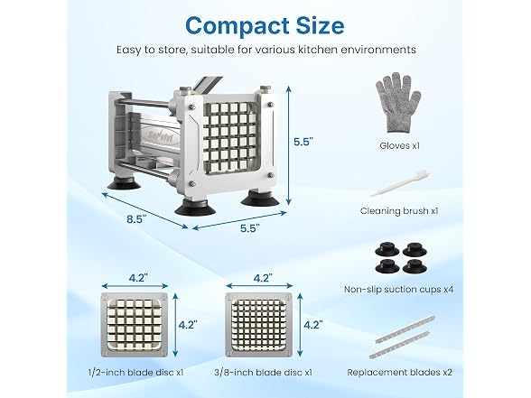 SUNVIVIPRO Commercial French Fry Cutter