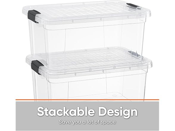 Superio Storage Bins with Lids1.85 Qt, 36 Pack